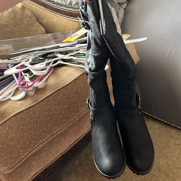 Black wide calf boots - Picture 6 of 6